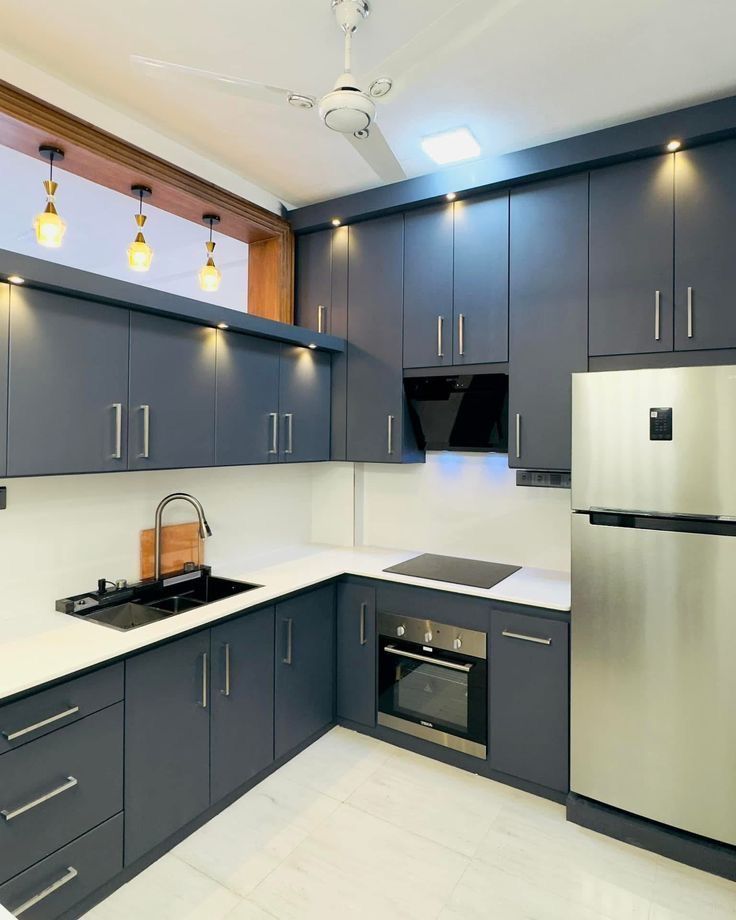 Modern Navy Kitchen